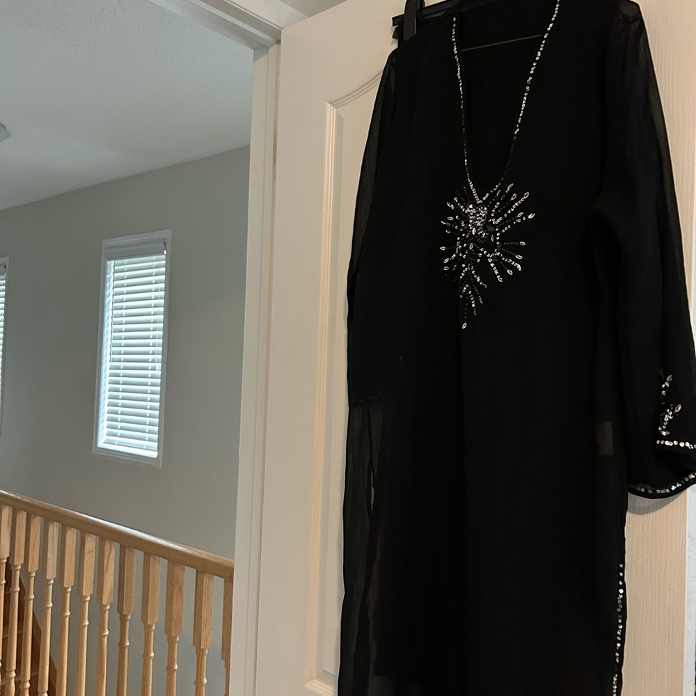 Elegant Black Dress with Embellishments
